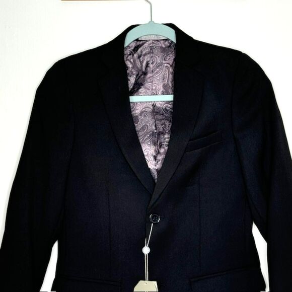 PAISLEY OF LONDON PHILLIP BLACK BLAZER JACKET BOYS SIZE 16 NWT HTF - Picture 4 of 16